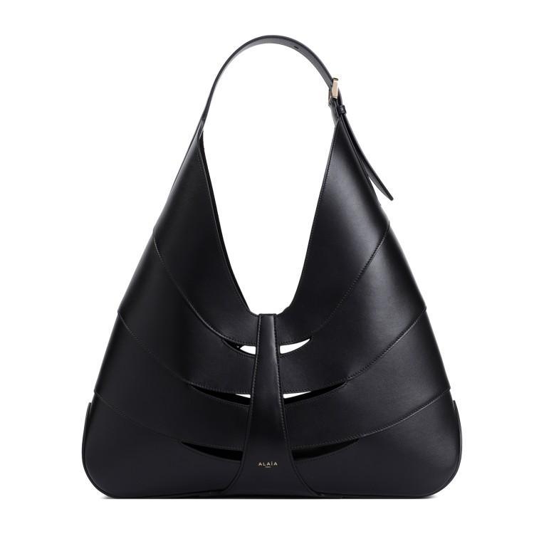 Delta Leather Hobo Bag In Black Product Image