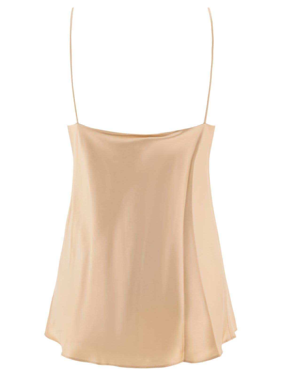 MAX MARA Metello Vneck Sleeveless Top In Beige Product Image