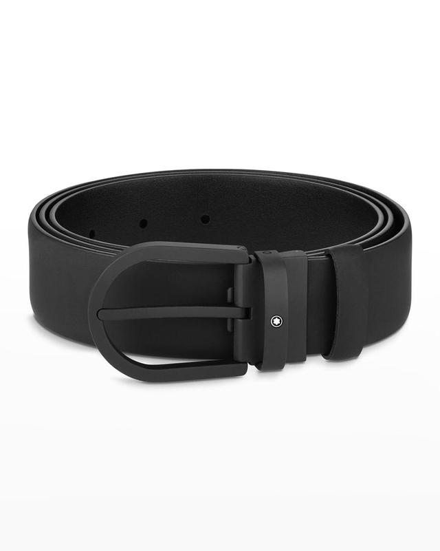 Montblanc Horseshoe Buckle Calfskin Leather Belt Product Image