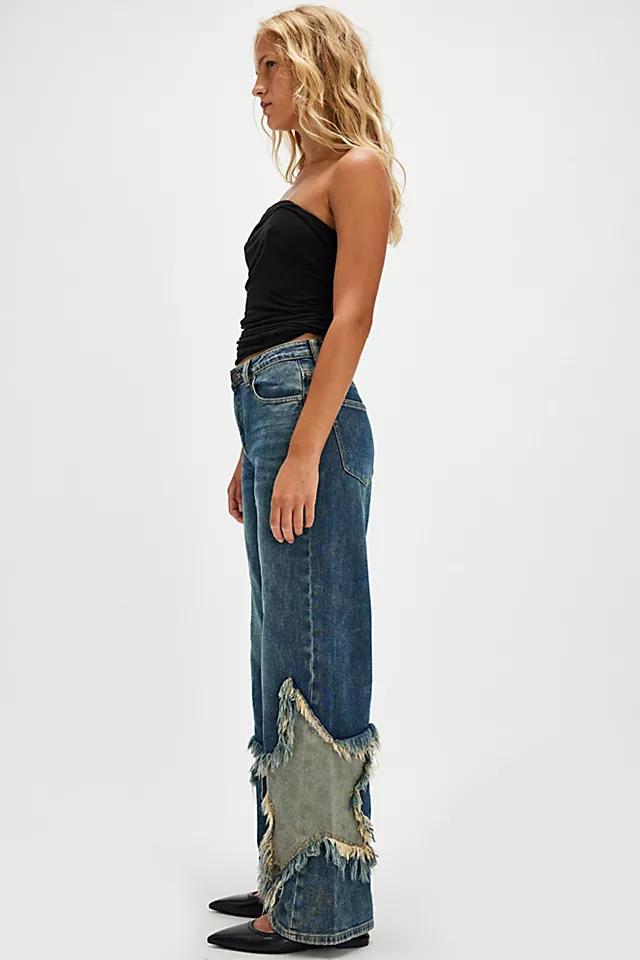 OneTeaspoon Jacksons Wide-Leg Star Jeans Product Image