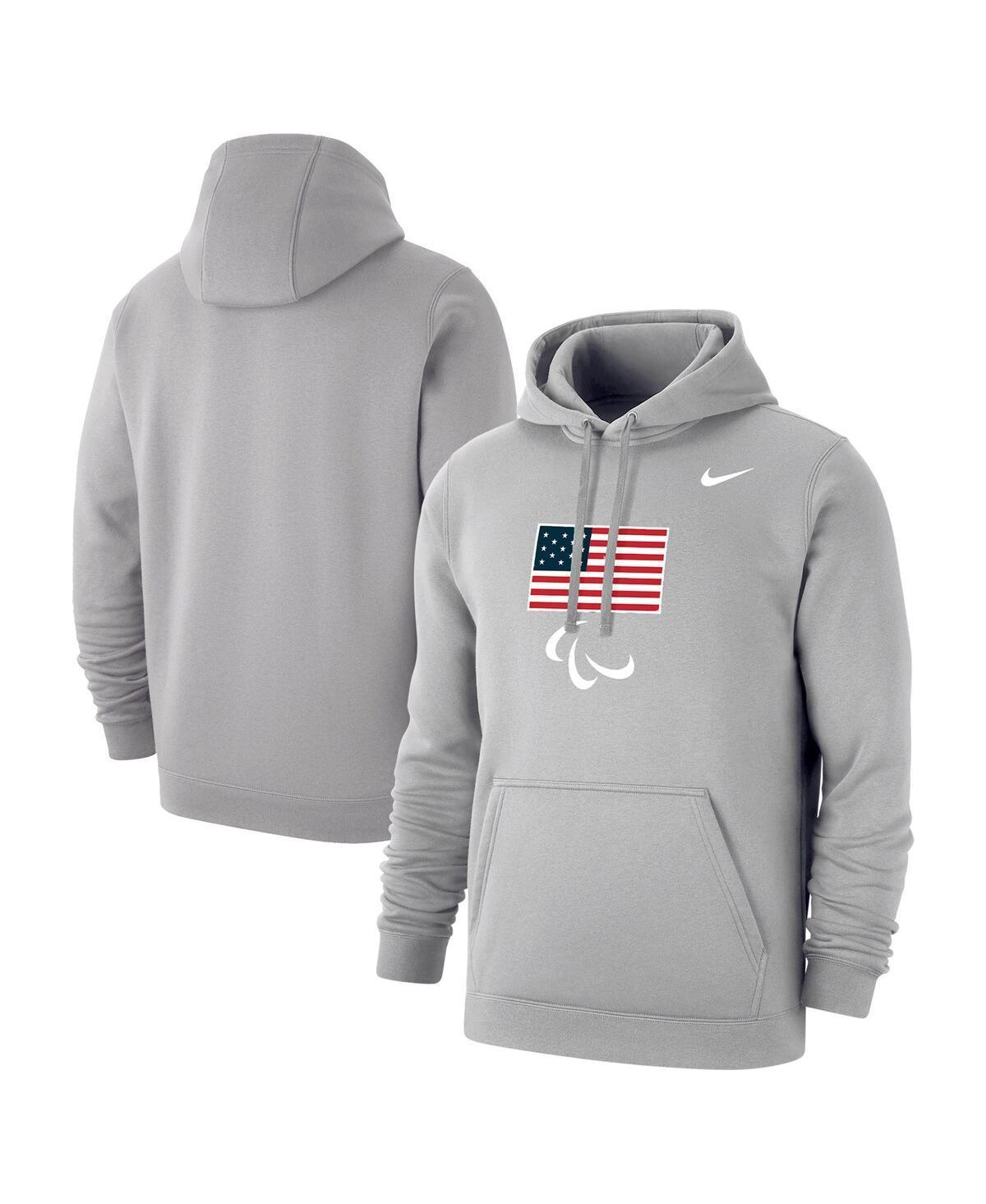 Mens Nike Charcoal Team Usa Paralympics Club Fleece Pullover Hoodie Product Image