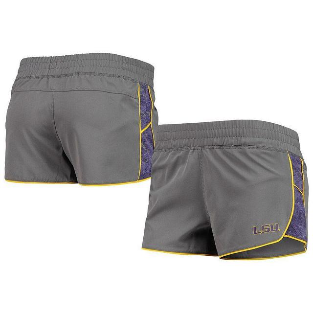 Womens Colosseum Gray/Purple LSU Tigers Pamela Lined Shorts Product Image