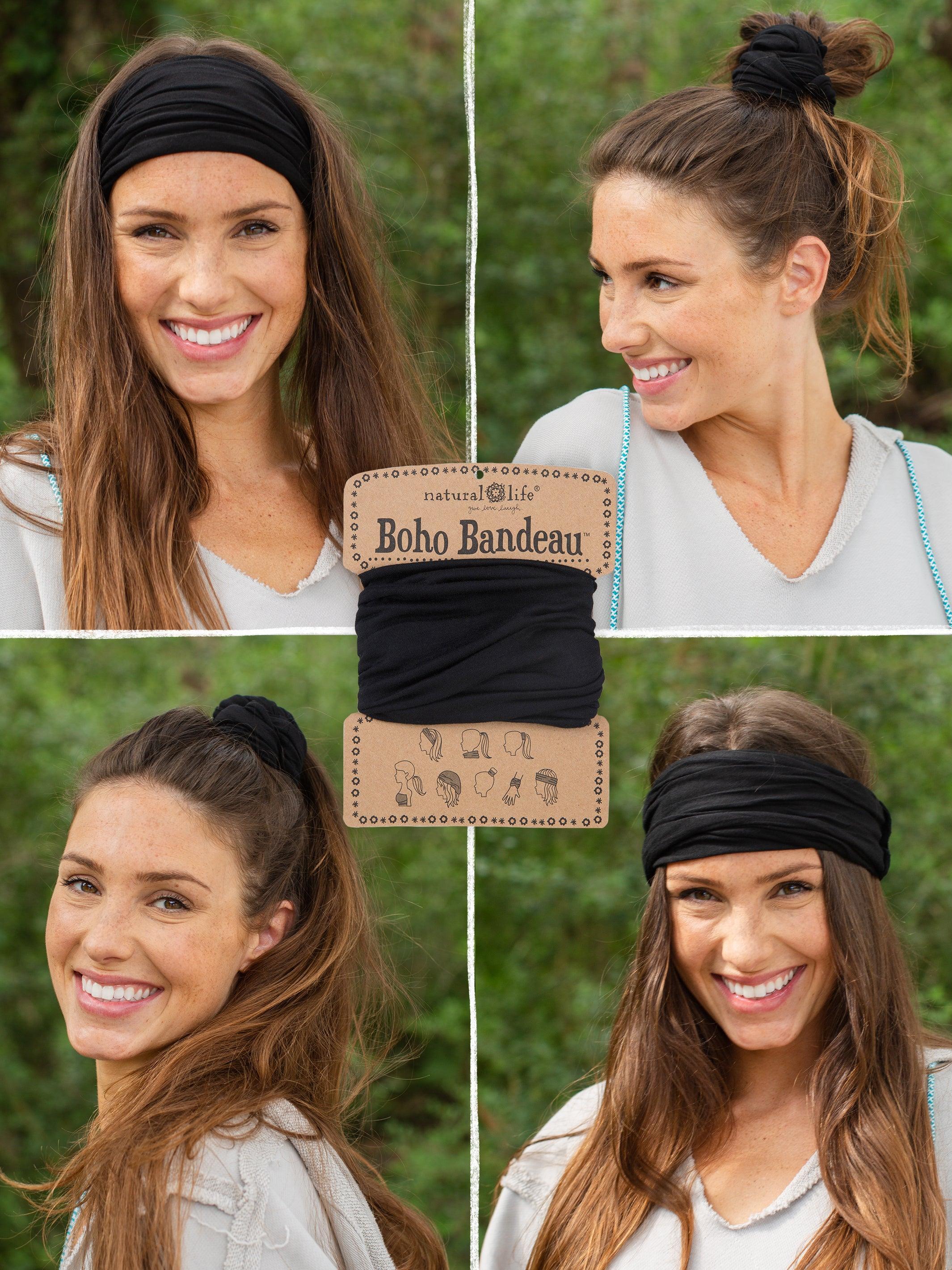 Full Boho Bandeau® Headband - Black Product Image