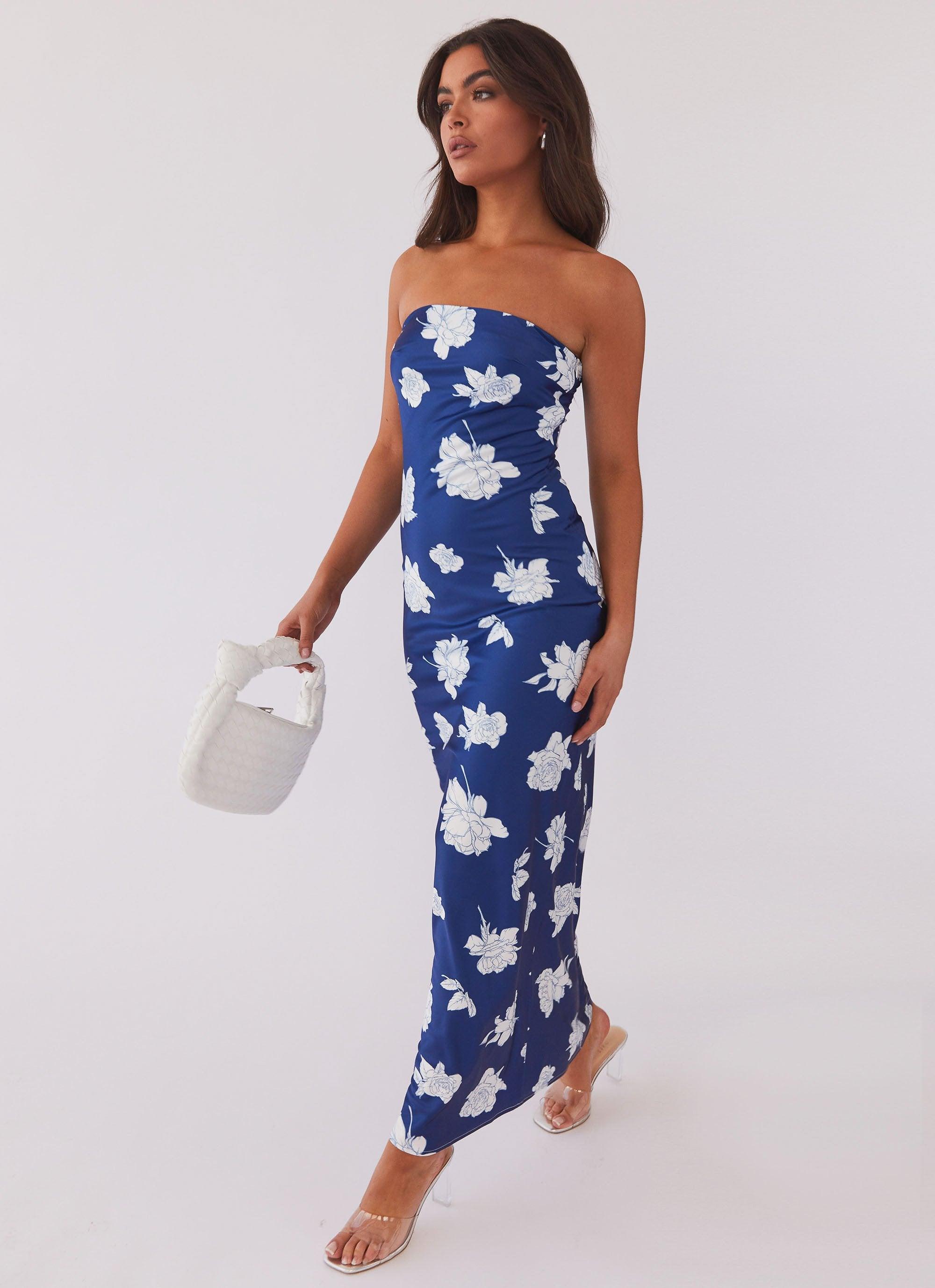 What I Want Maxi Dress - Navy Flora Product Image