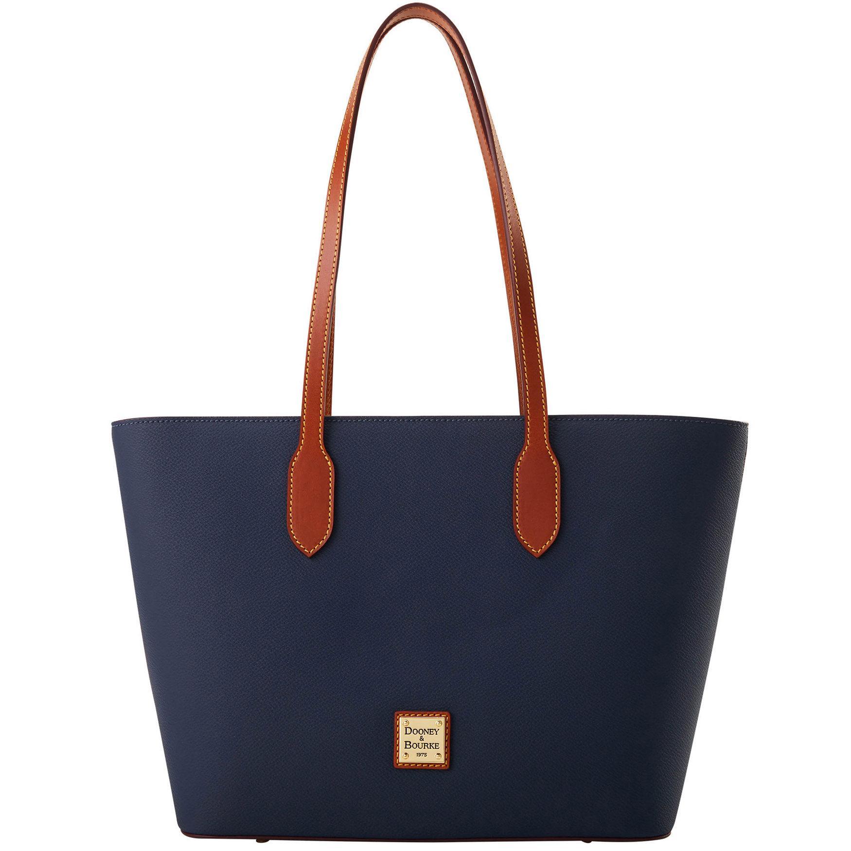 Dooney & Bourke Womens Kirby Coated Cotton Tote Shopping Bag in Navy Product Image