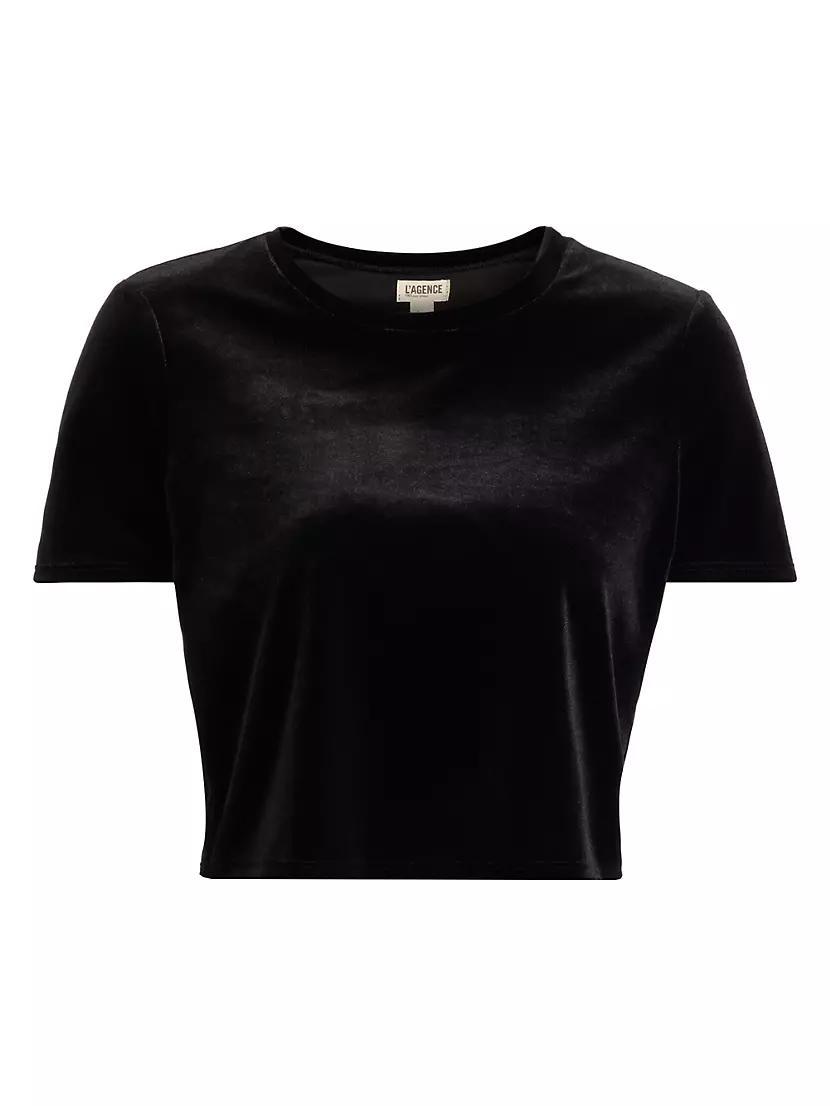 Donna Velvet Crop T-Shirt Product Image