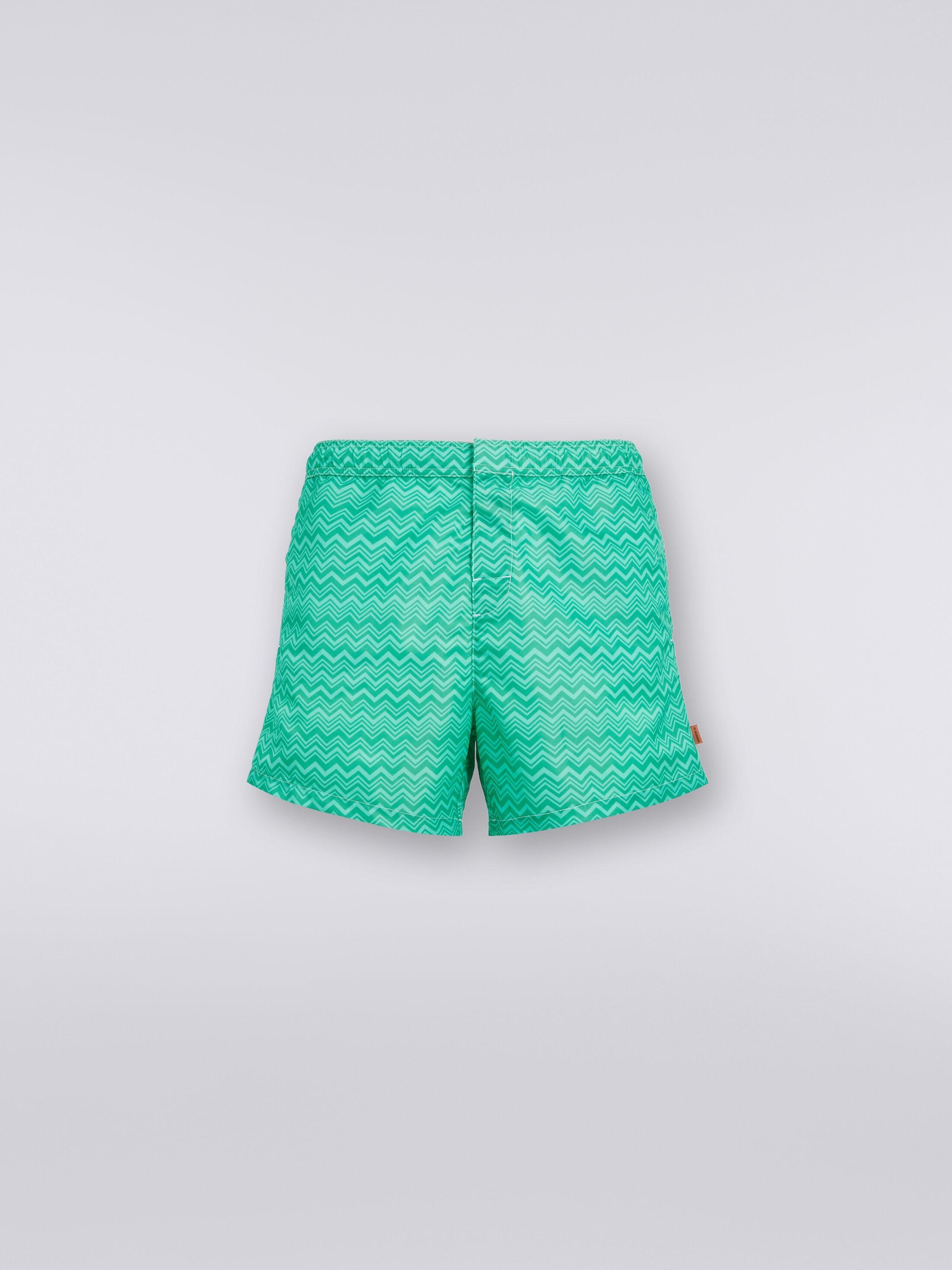 Tonal zigzag print swimming trunks Product Image