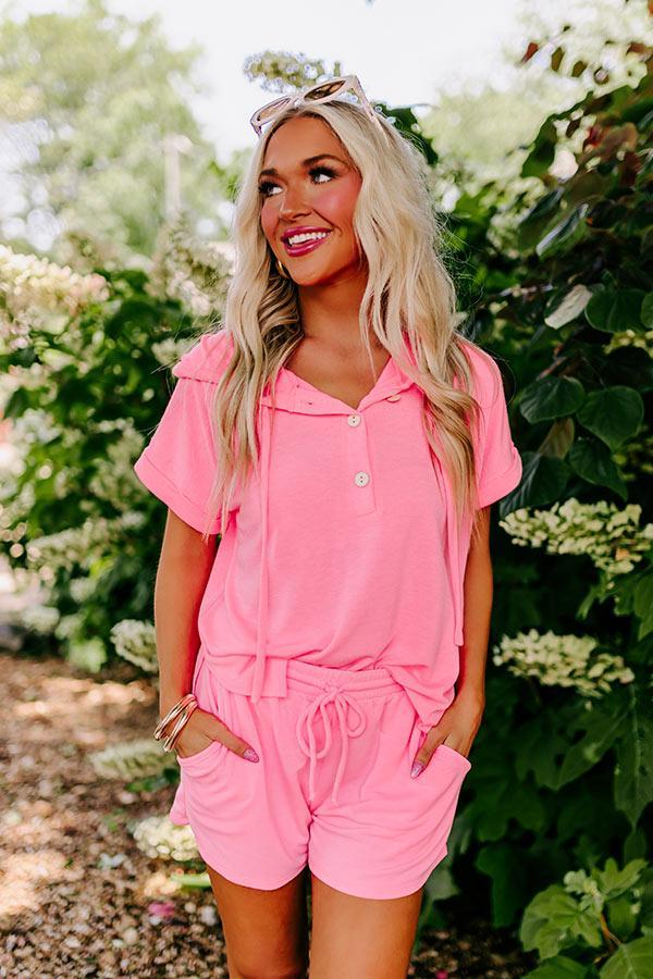 Take A Holiday Top In Neon Pink Product Image