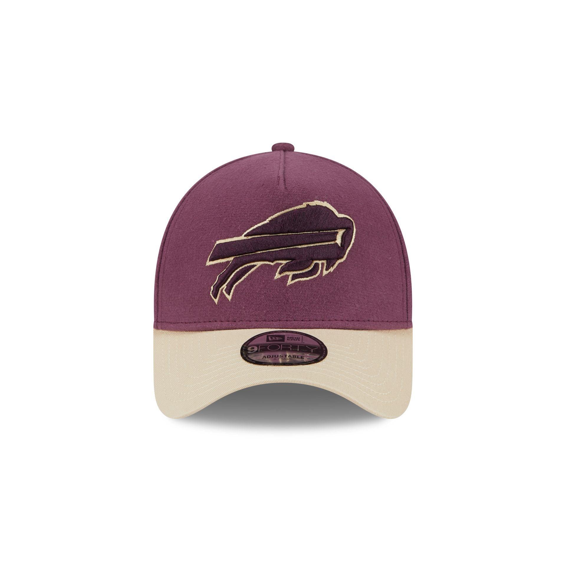 Buffalo Bills Moleskin Crown Maroon 9FORTY A-Frame Snapback Hat Male Product Image