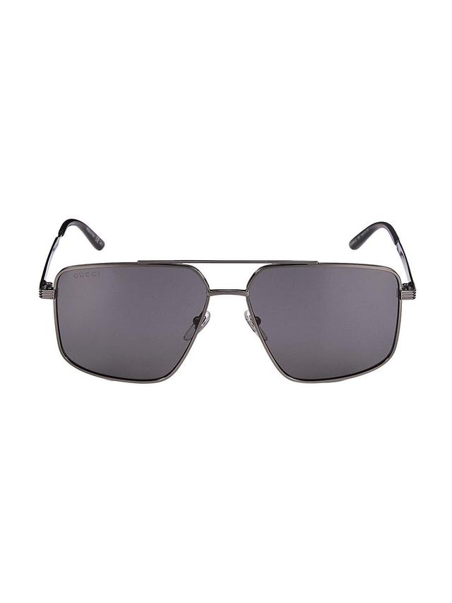 Mens Gucci Logo 60MM Aviator Sunglasses Product Image