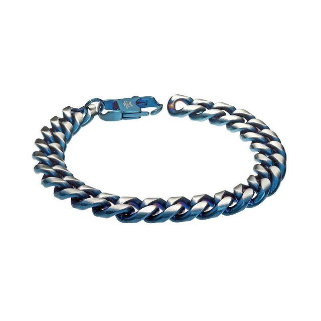 Mens LYNX Blue Ion-Plated Stainless Steel Bracelet Blue Tone Product Image