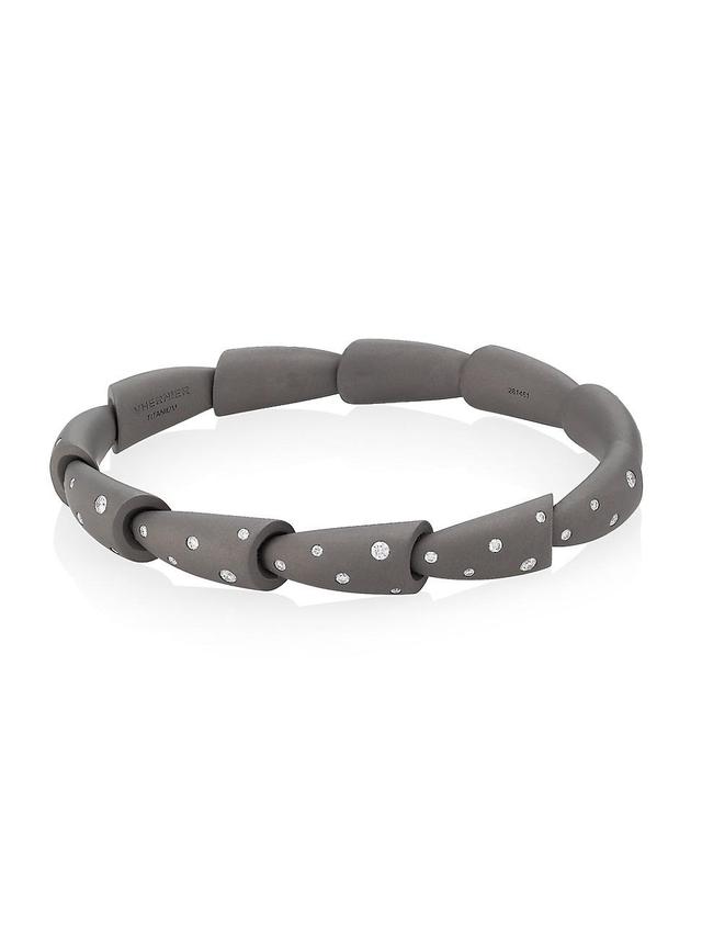 Womens Calla Titanium & Diamond Bracelet Product Image