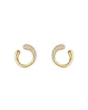 Womens Mercy 18K Gold & Diamond Pav Stud Earrings Product Image