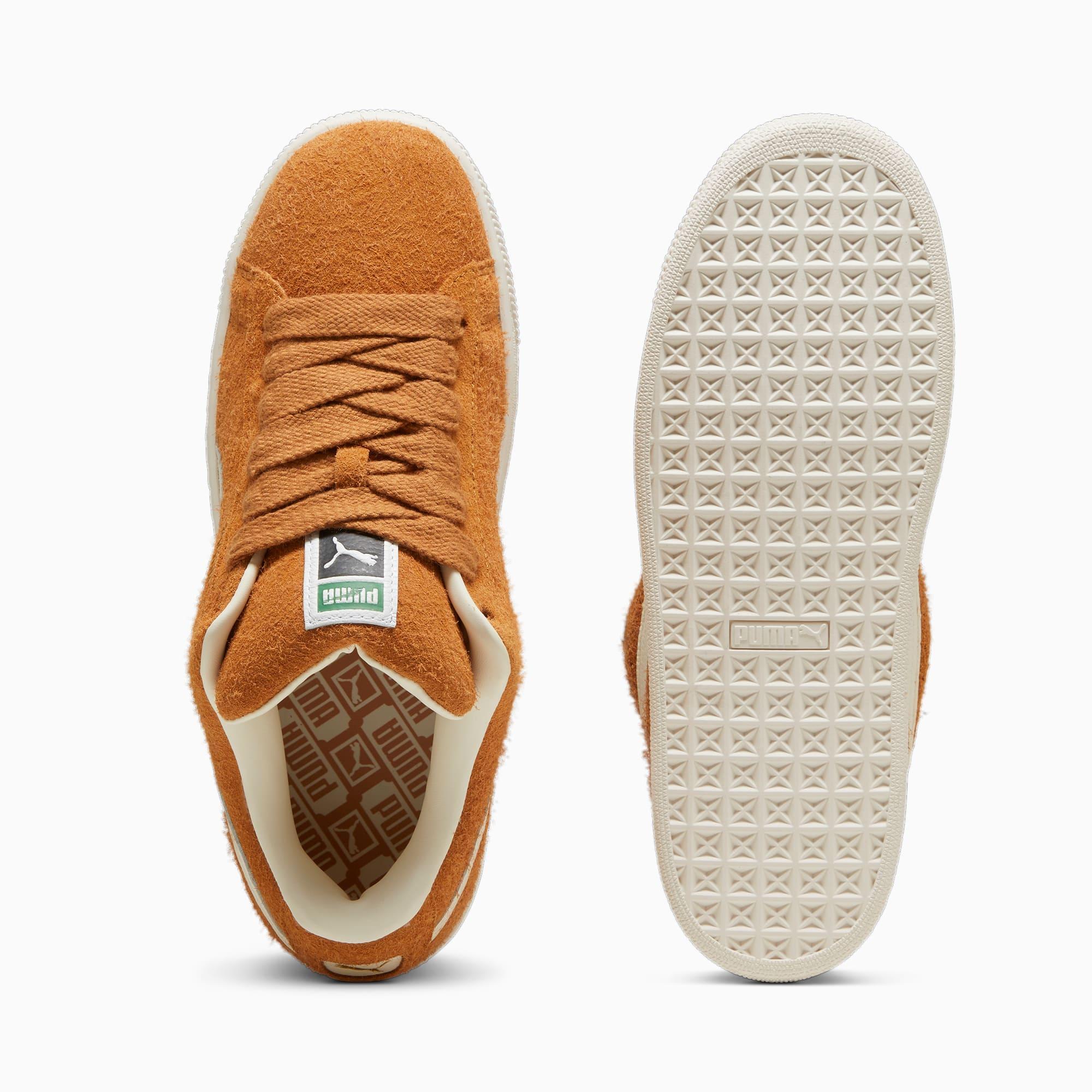 PUMA Suede XL Hairy Men's Sneakers in Caramel Latte/Frosted Ivory Product Image