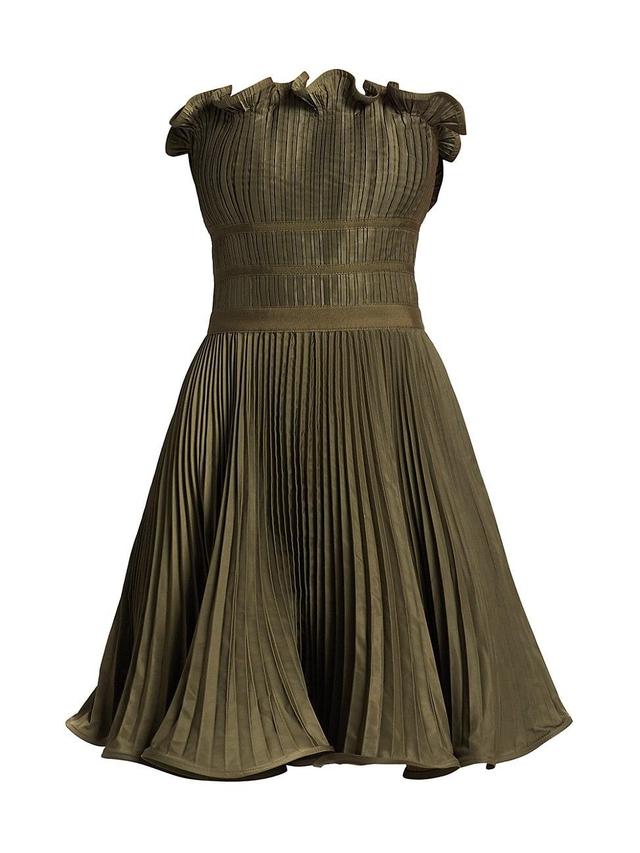 Womens Lorena Strapless Pleated Minidress Product Image