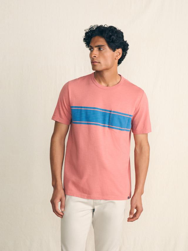 Surf Stripe Sunwashed Pocket Tee - Faded Flag Male Product Image