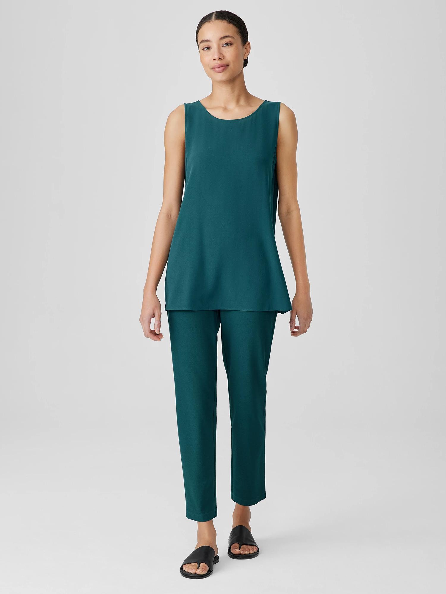 EILEEN FISHER Washable Stretch Crepe Pantfemale Product Image