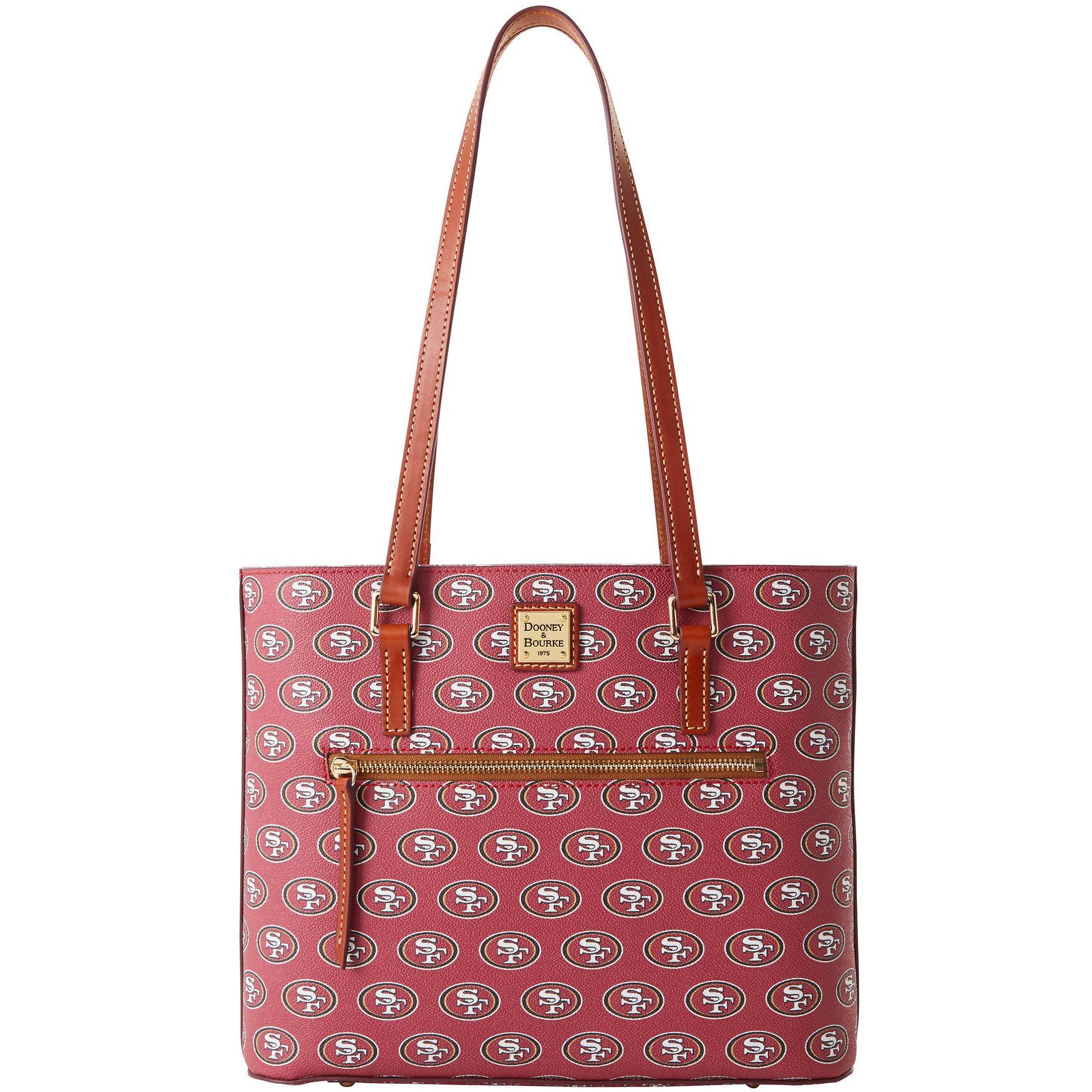 Dooney & Bourke Womens NFL 49Ers Coated Cotton Shopper Bag in Red Product Image