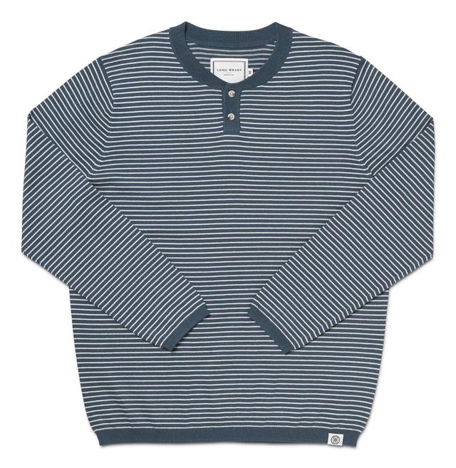 SeaWell™ Striped Knit Henley Male Product Image