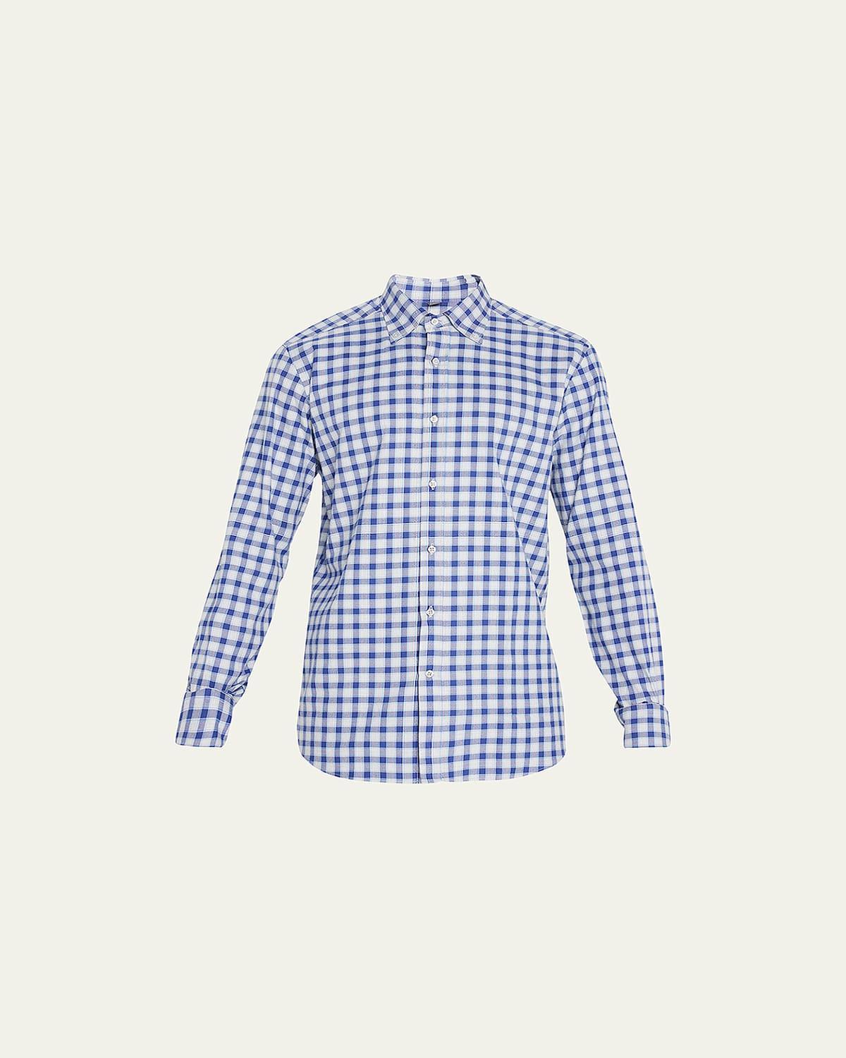 Mens Plaid Flannel Sport Shirt Product Image