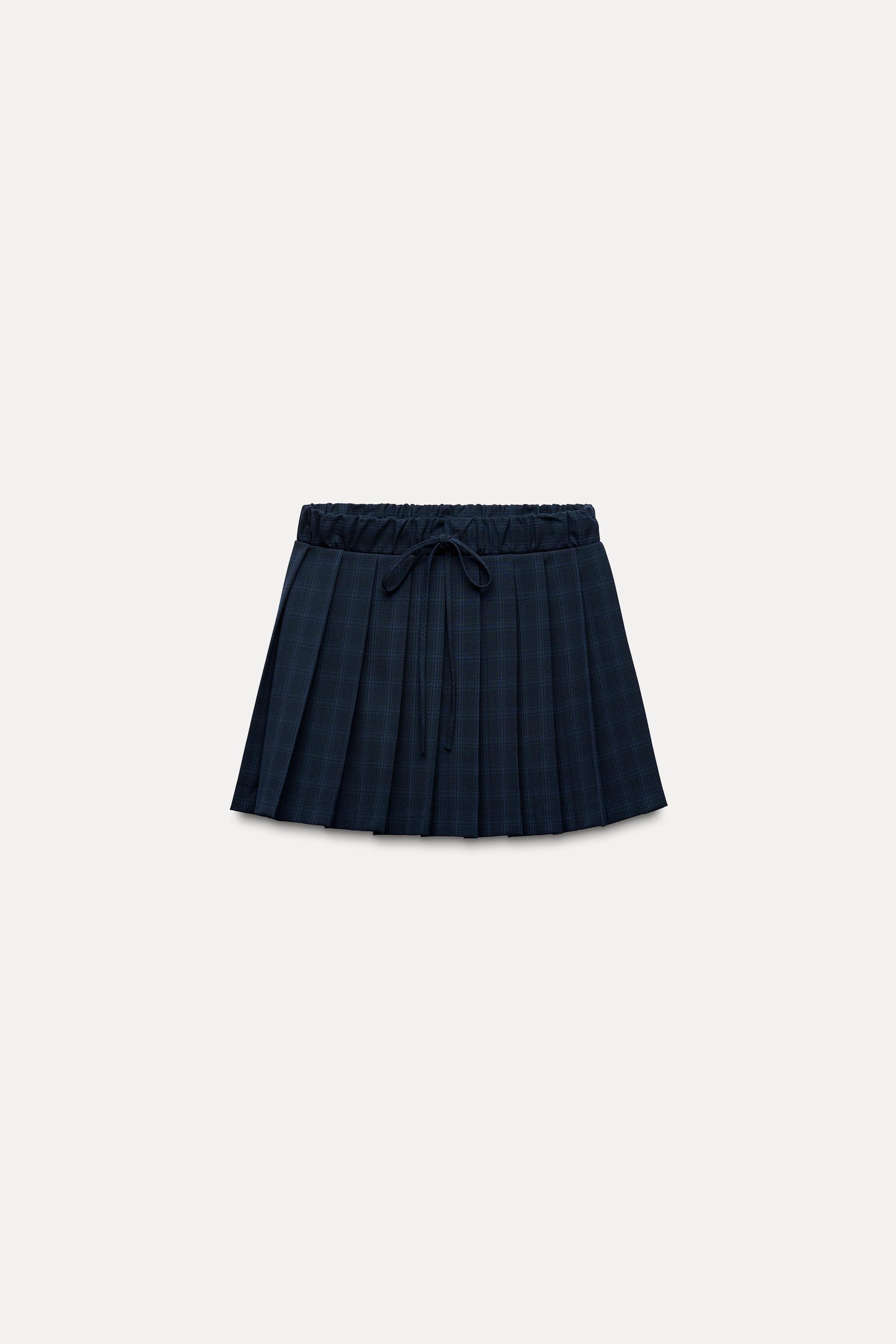 CHECKERED PLEATED MINI SKIRT Product Image