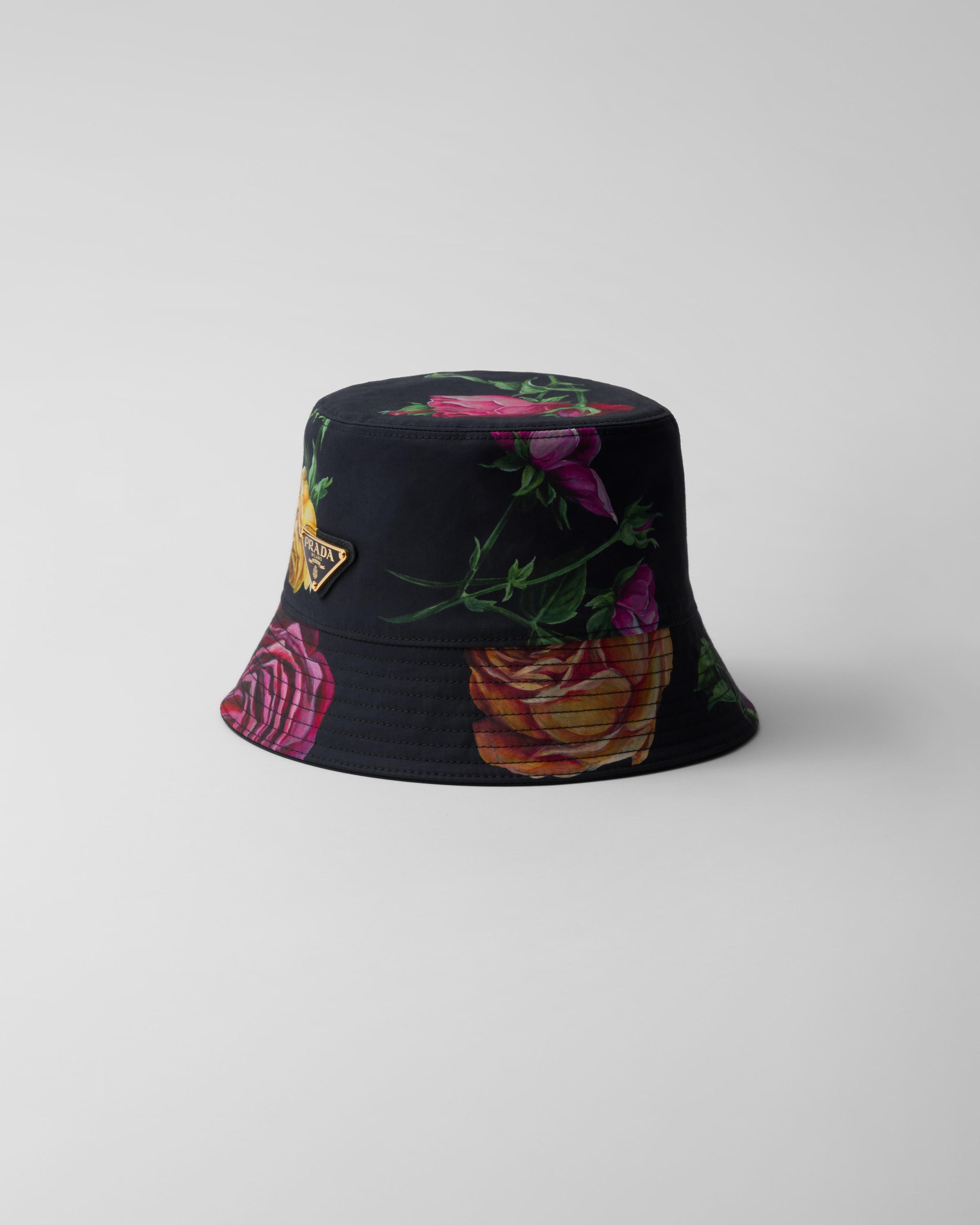 Reversible printed cotton bucket hat Product Image