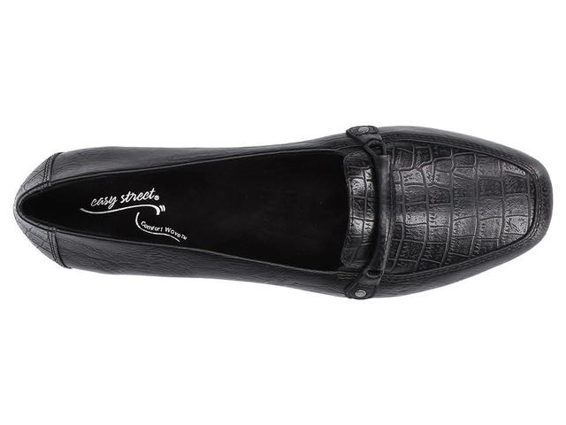 Easy Street Catsha (Black/Croco) Women's Flat Shoes Product Image