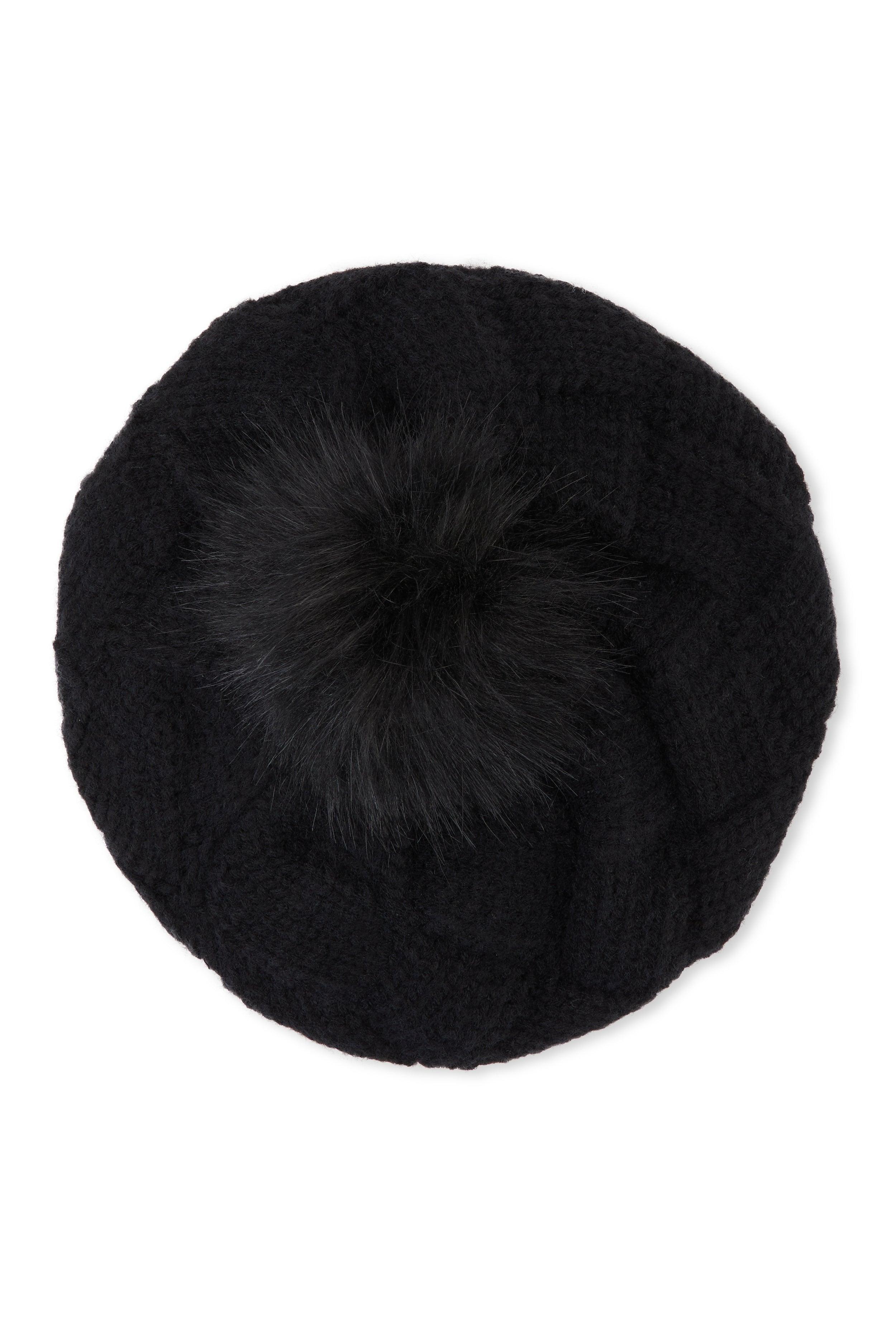 Pom Pom Knit Beret Female Product Image