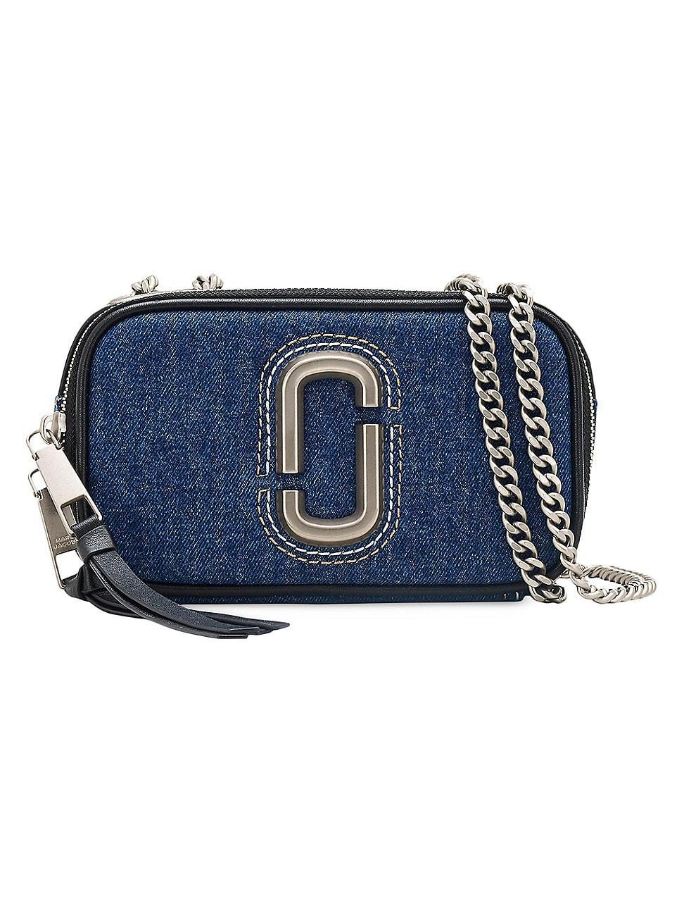 Womens The Denim Chain Snapshot Crossbody Bag Product Image