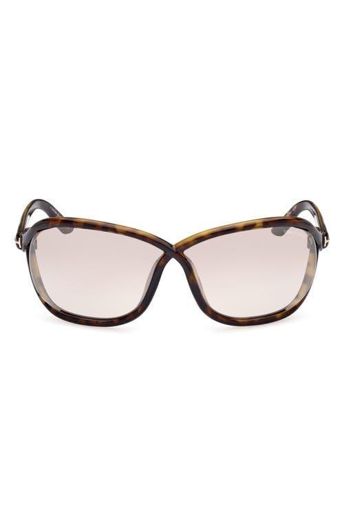 TOM FORD Womens Fernanda 68mm Tortoise Butterfly Sunglasses Product Image