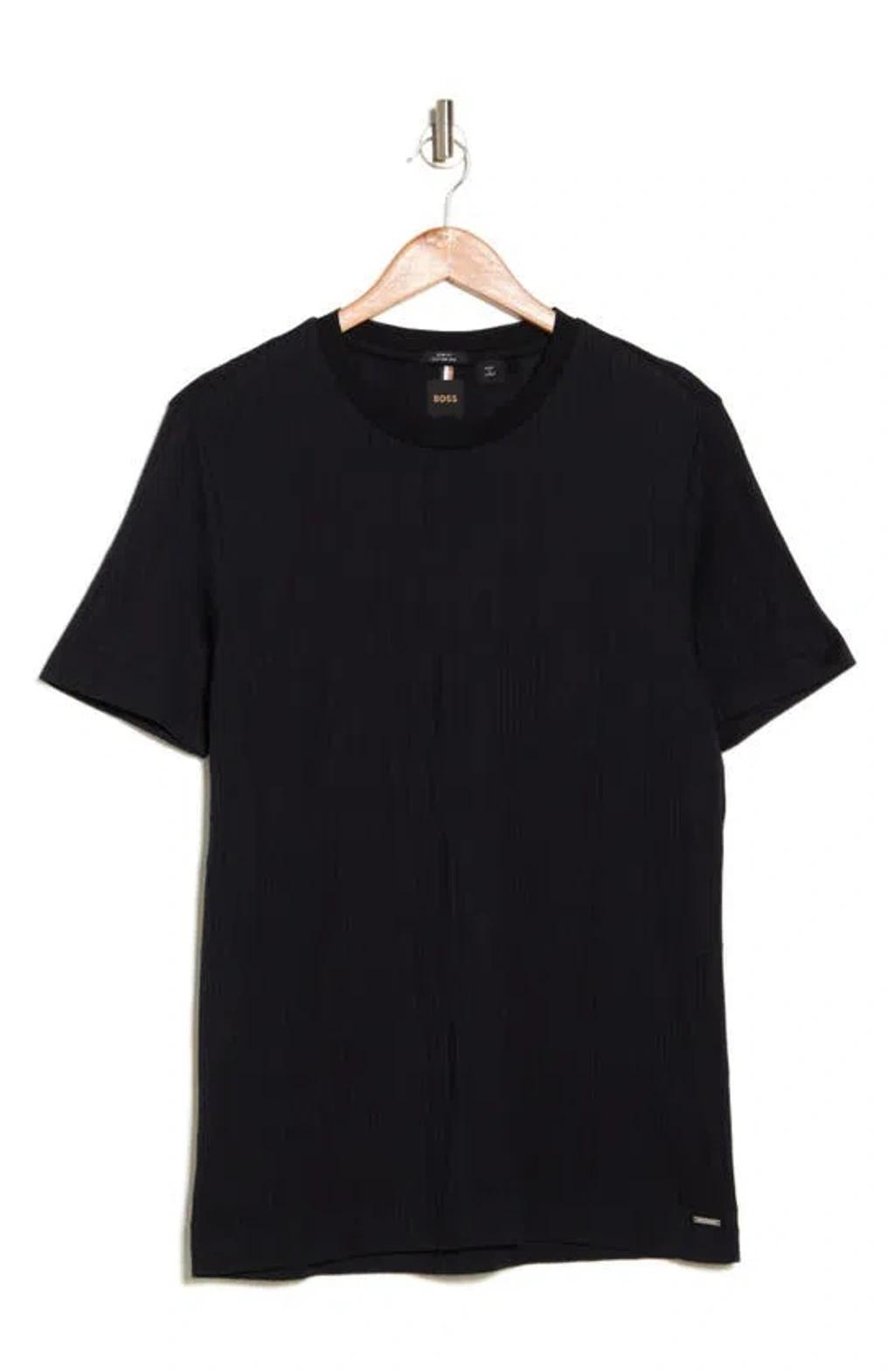 HUGO BOSS Tiburt Crewneck T-shirt In Black Product Image