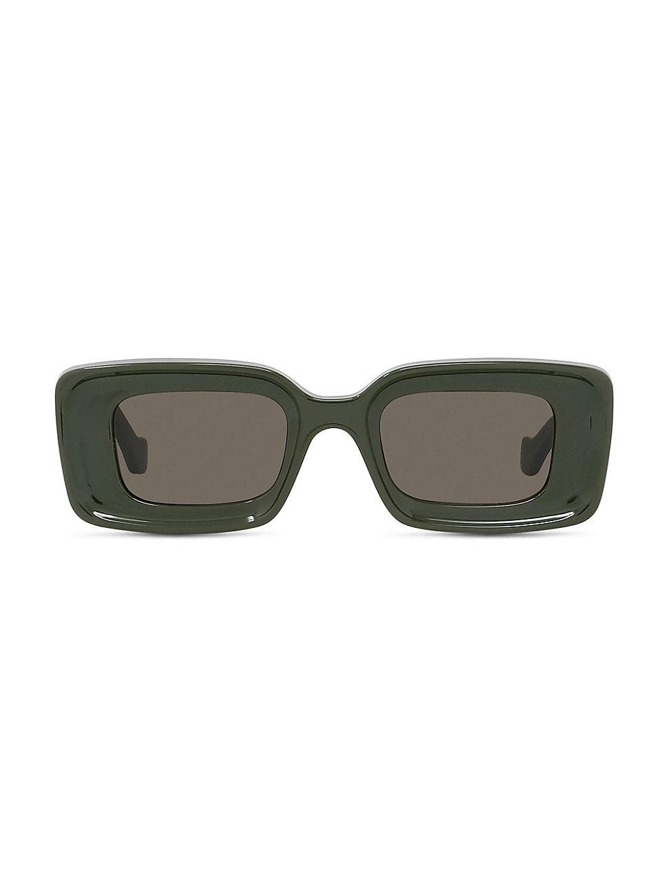 Men's Anagram Acetate-Nylon Rectangle Sunglasses Product Image