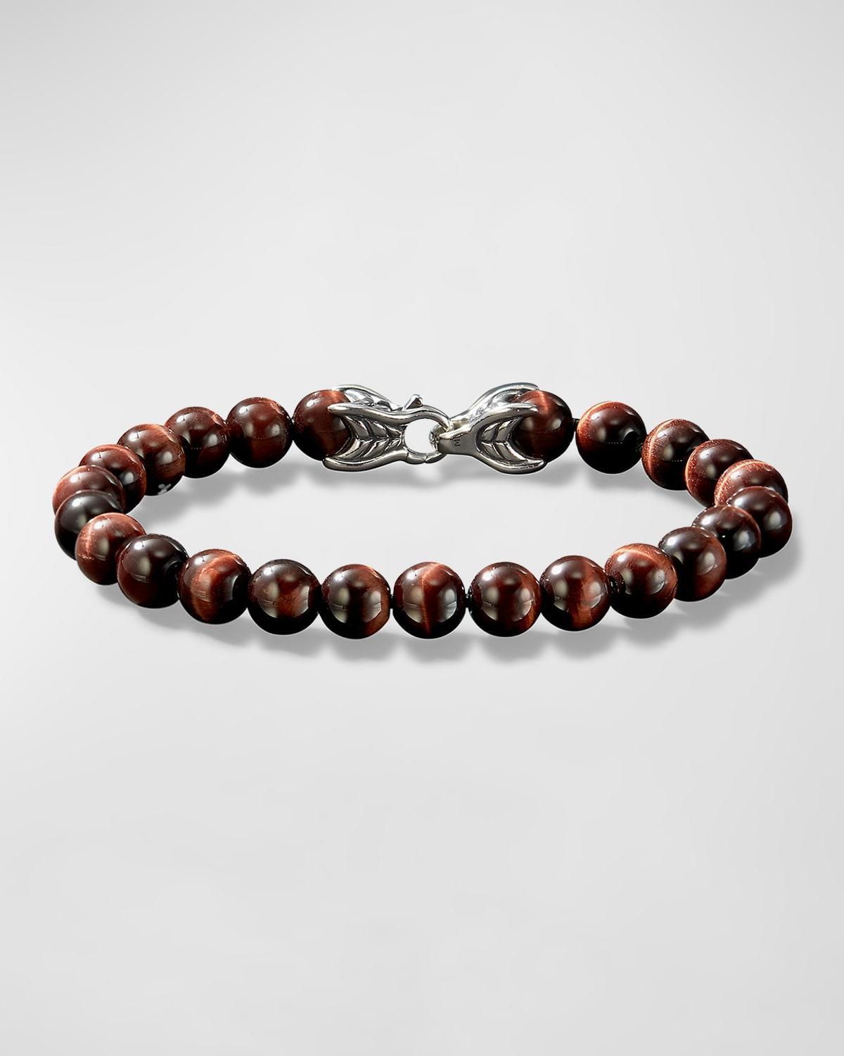 Mens Spiritual Beads Bracelet in Sterling Silver Product Image