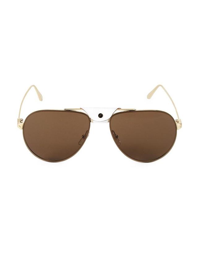 Mens 62MM Round Metal Sunglasses Product Image