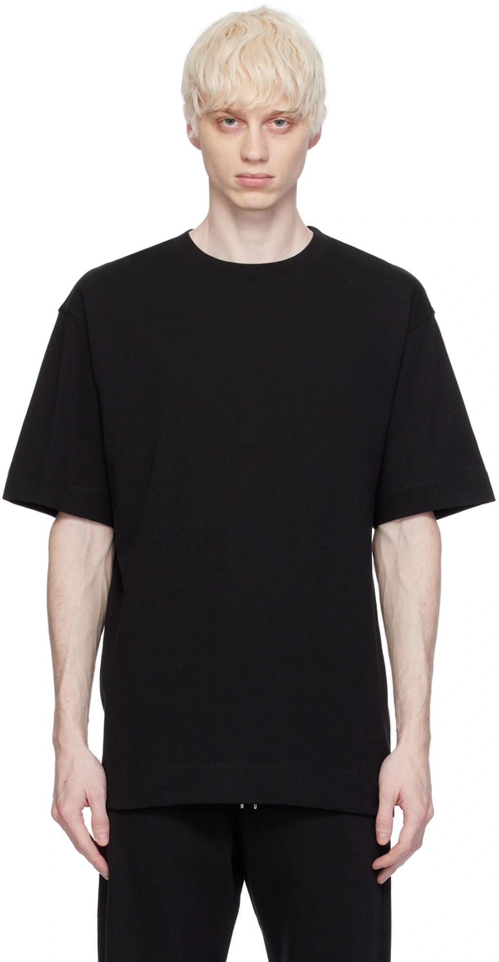 Black Dropped Shoulders T-shirt Product Image