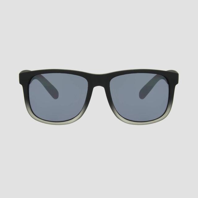 Mens Square Sunglasses with Smoke Mirrored Lenses - Original Use Gray Product Image