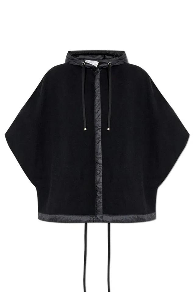 MONCLER Hooded Down Poncho In Black Product Image