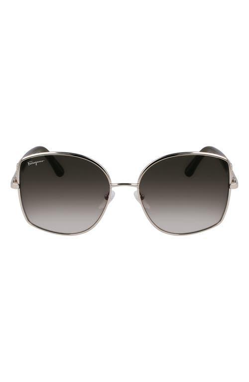 FERRAGAMO Gancini 57mm Gradient Oval Sunglasses Product Image