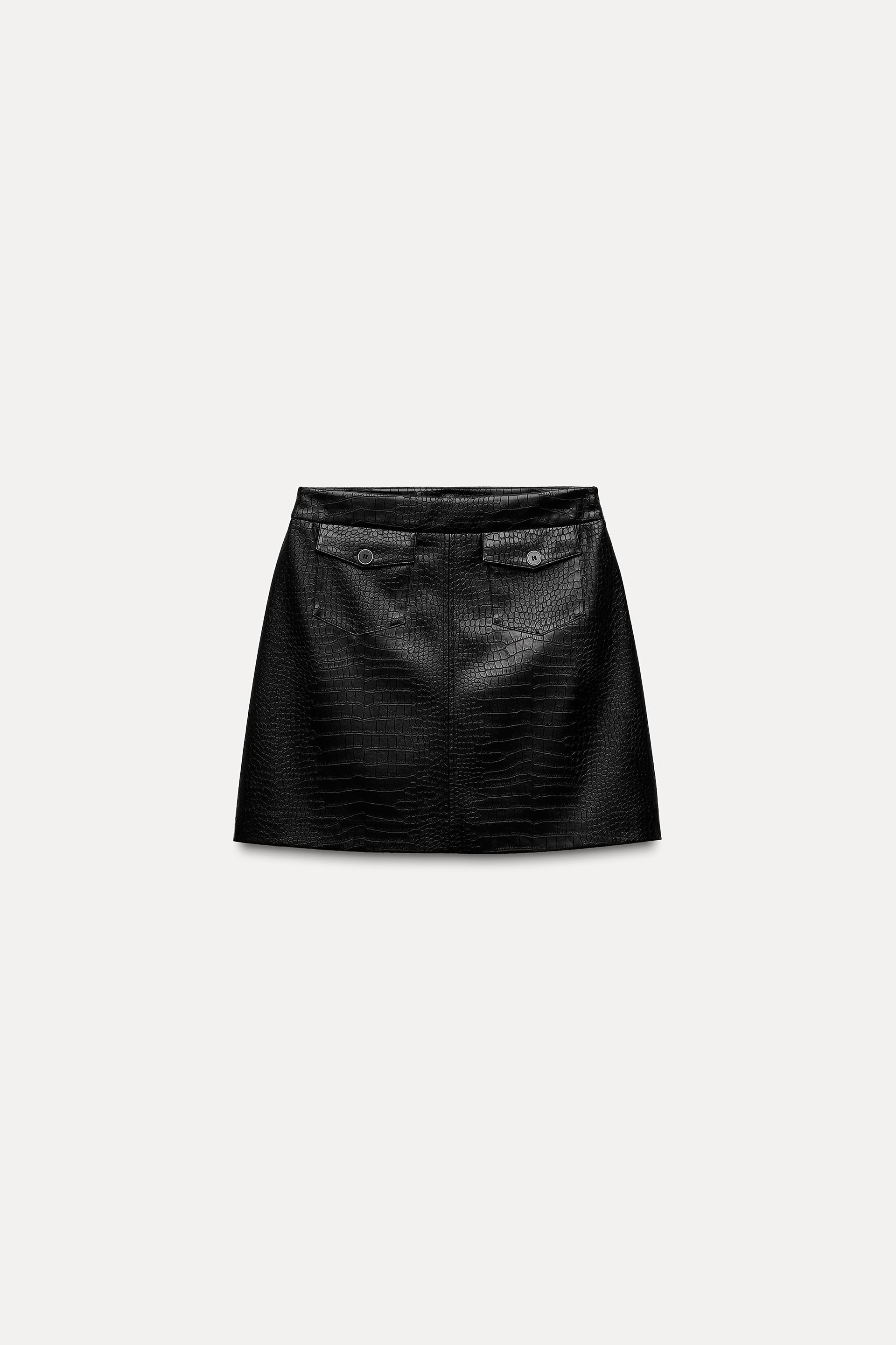 FAUX LEATHER MINI SKIRT Product Image