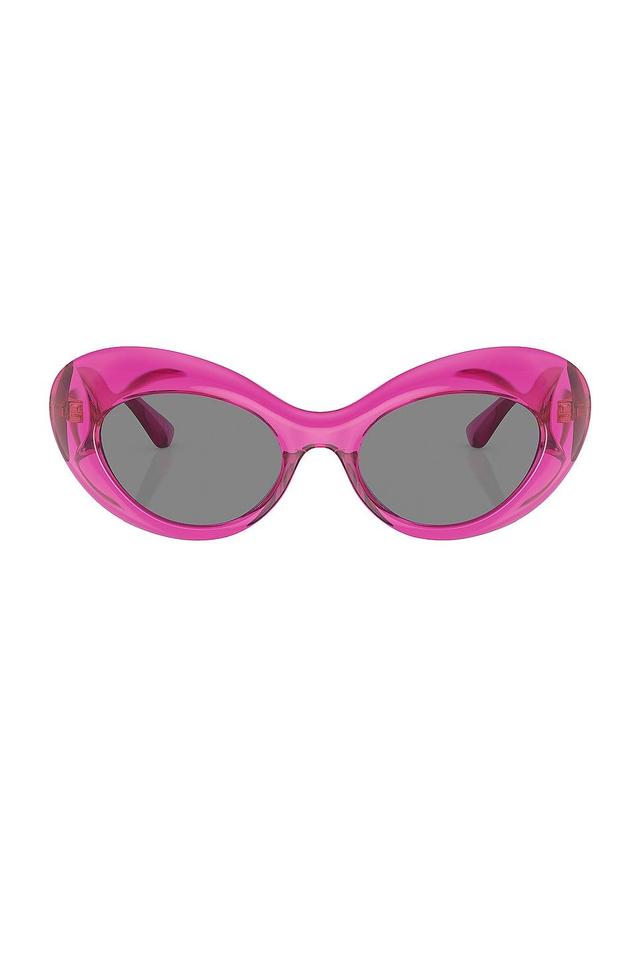 VERSACE Oval Sunglasses in Pink Product Image