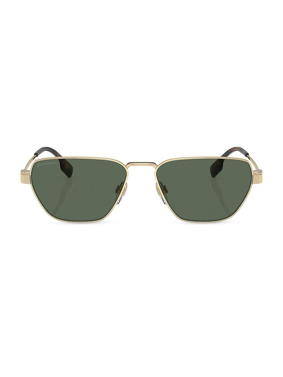 Mens 58MM Metal Abstract Sunglasses Product Image