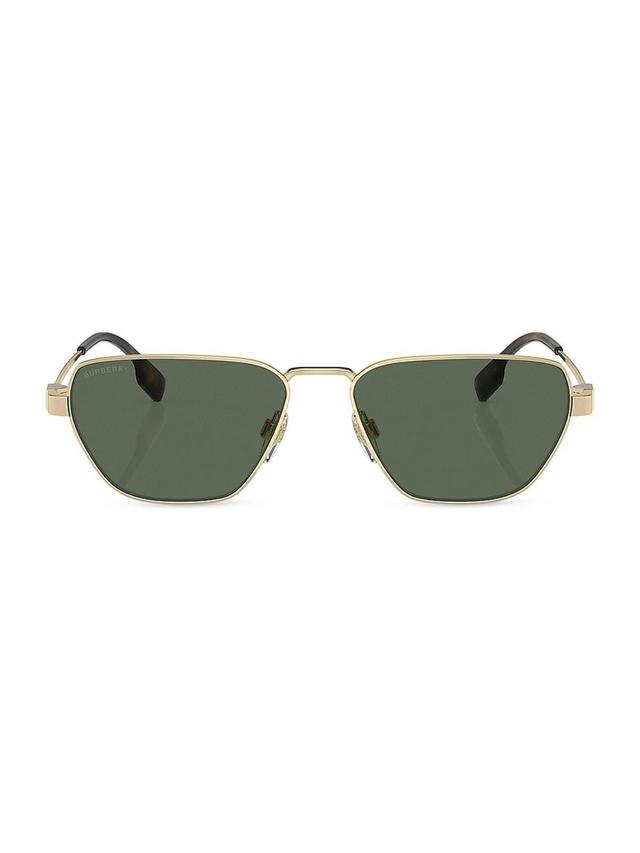 Mens 58MM Metal Abstract Sunglasses Product Image