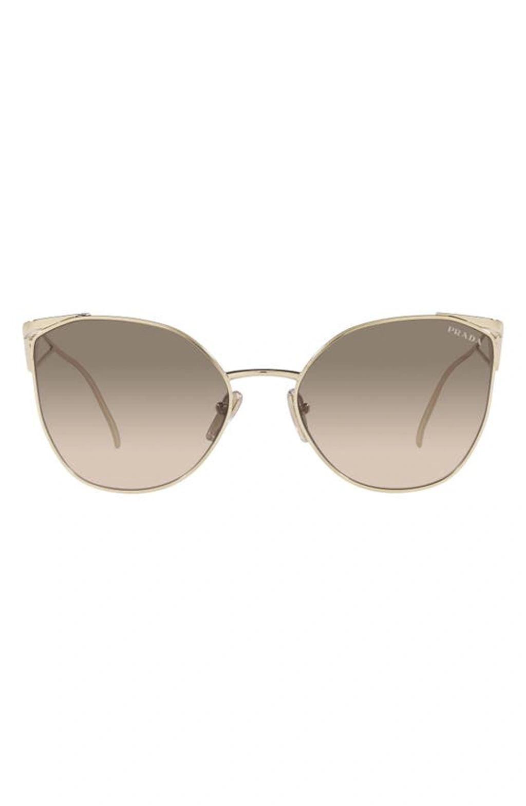 Logo Cat-eye Frame Sunglasses In Gold Product Image