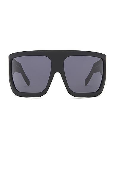 Rick Owens Davis Sunglasses in Black Product Image