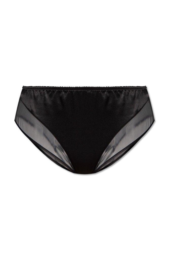 DOLCE & GABBANA Silk Briefs In Black product image