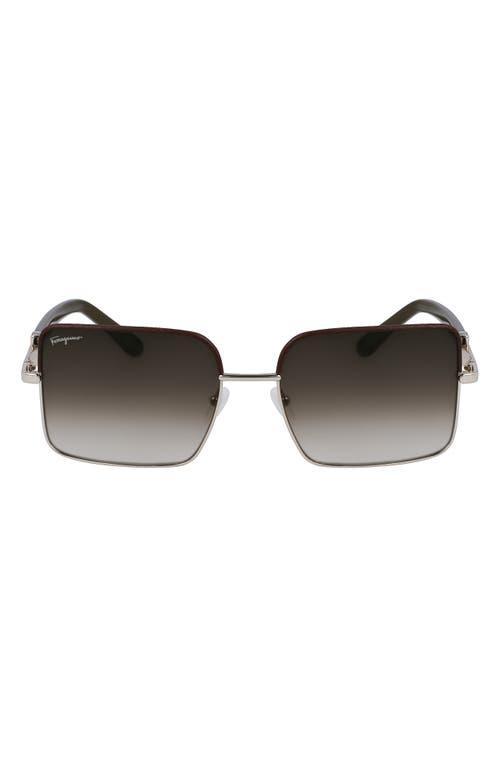 FERRAGAMO 60mm Gradient Rectangular Sunglasses Product Image