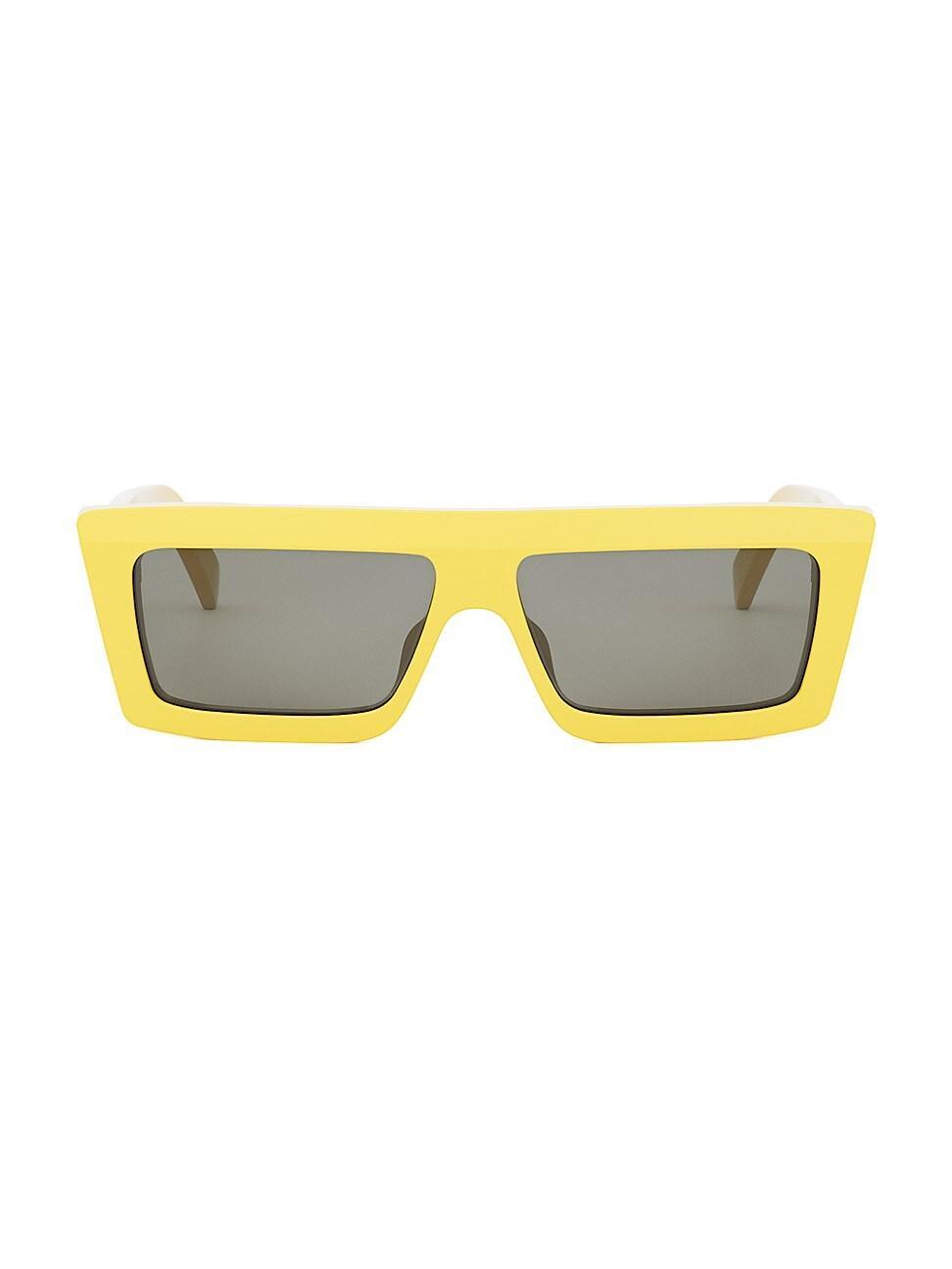 Mens 57MM Flat-Top Rectangular Sunglasses Product Image