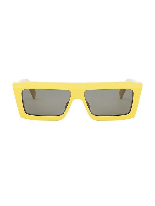 Mens 57MM Flat-Top Rectangular Sunglasses Product Image