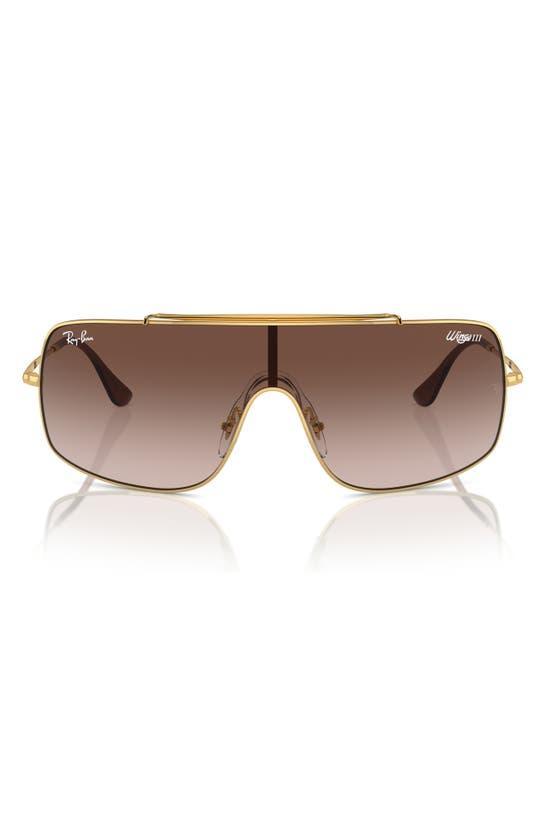 RAY BAN Wings Iii 36mm Square Wrap Sunglasses In Gold Flash Product Image