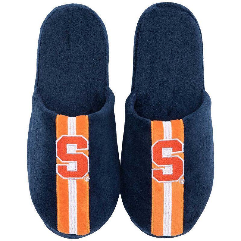 Mens ZooZatz Syracuse Orange Slippers Blue Product Image